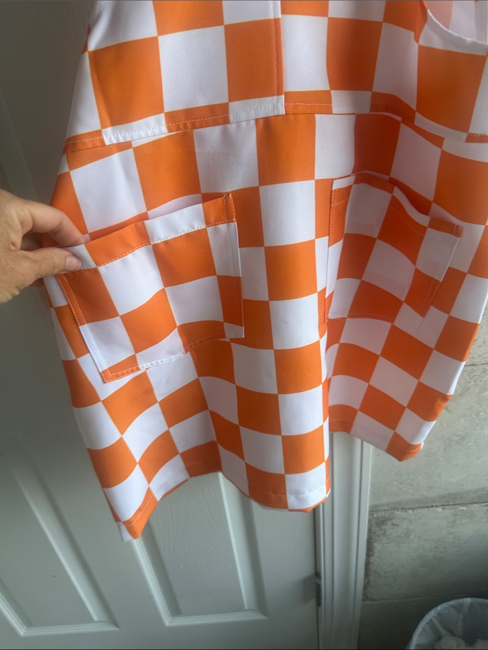 Tennessee Vol’s Orange & White Checkerboard Overalls Dress NWT size M - Picture 6 of 6